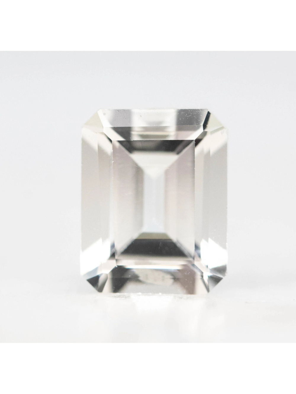 Emerald Cut White Genuine Topaz Loose Gemstones